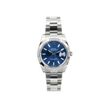 Carica l'immagine nel visualizzatore di Gallery, Rolex Datejust ref. 126300 Blue Dial Oyster bracelet - Full Set
