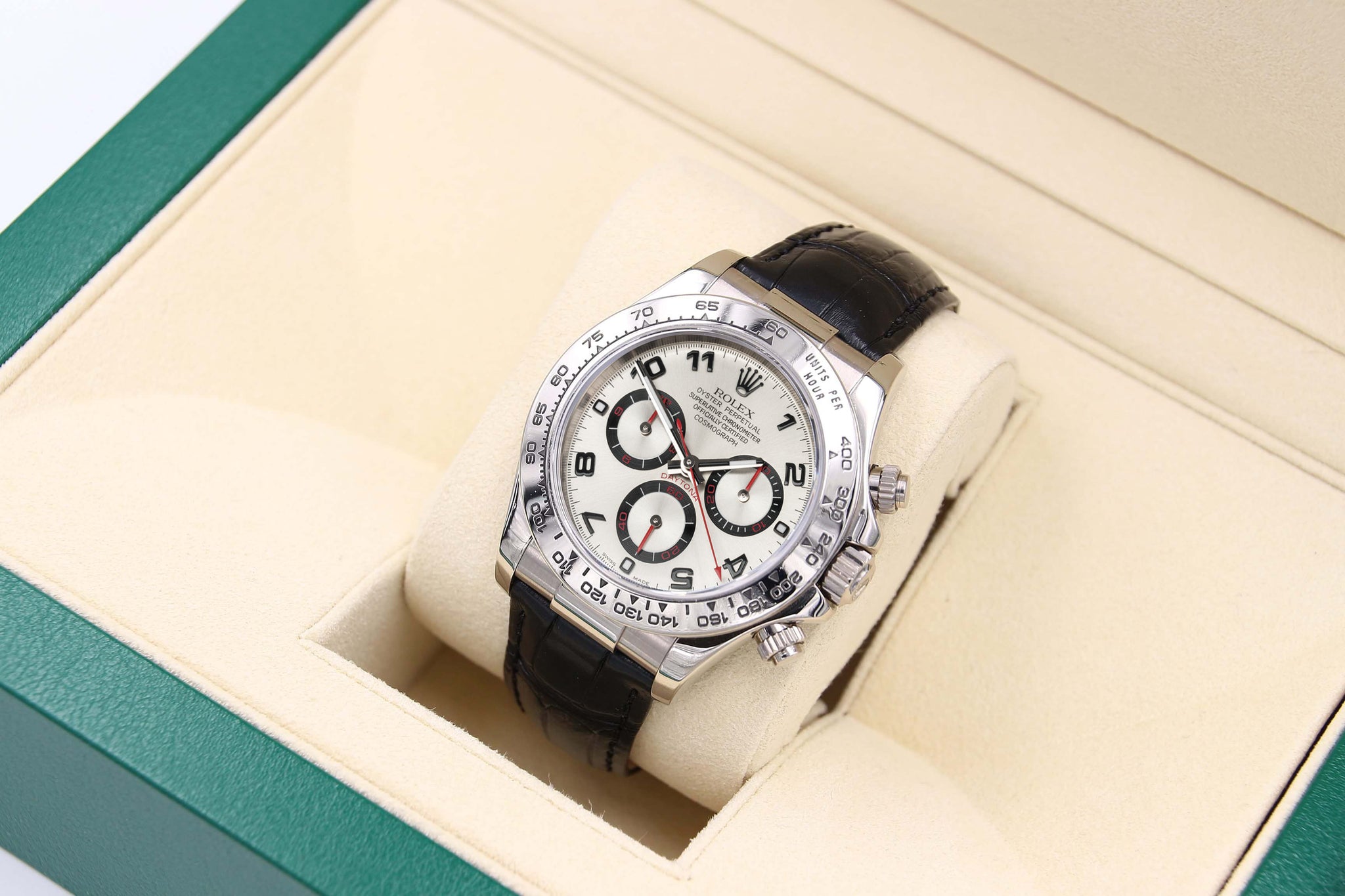 Rolex Daytona ref. 116519 Silver Racing Dial - White Gold 18K