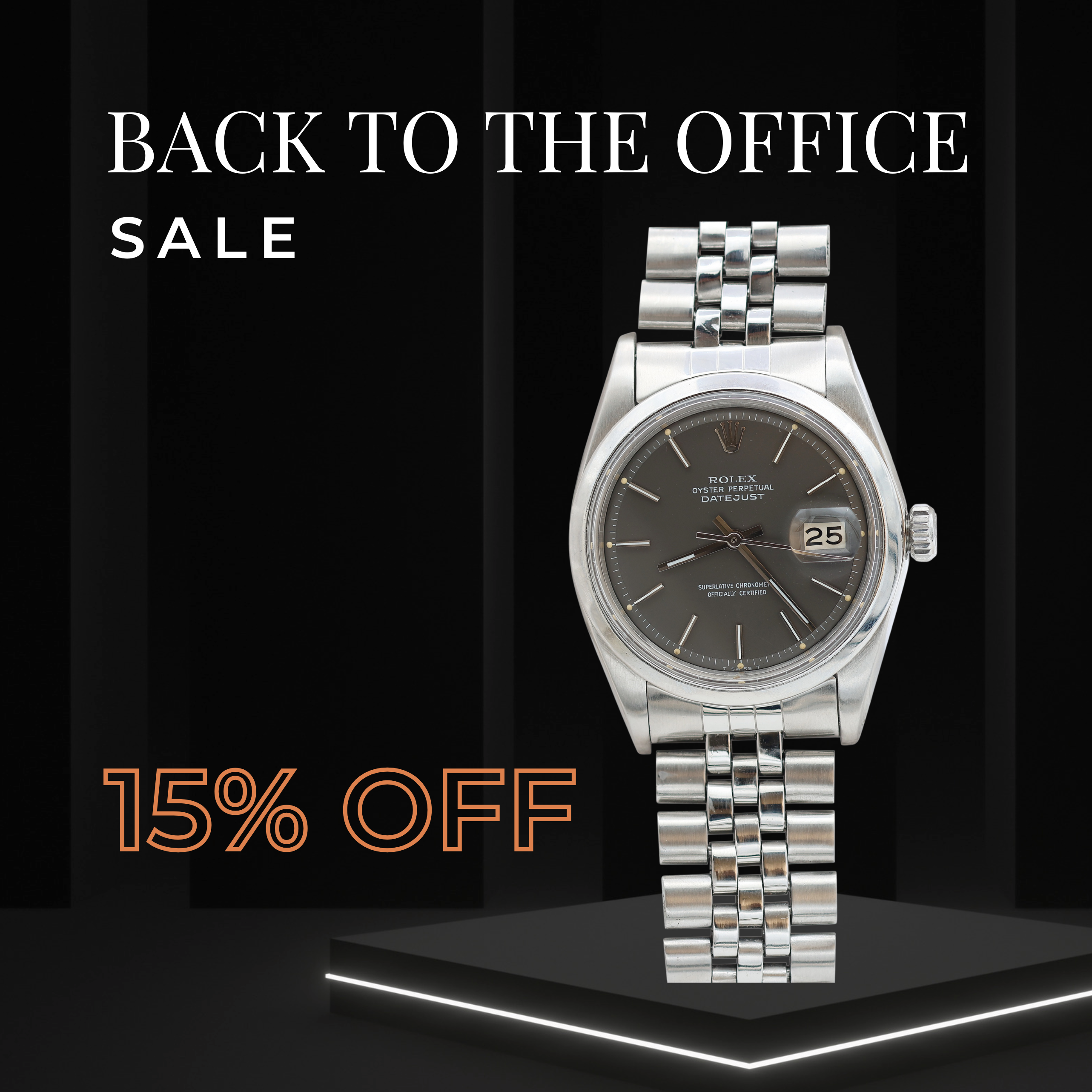 ON SALE: Rolex Datejust ref. 1600 Grey Dial Jubilee Bracelet