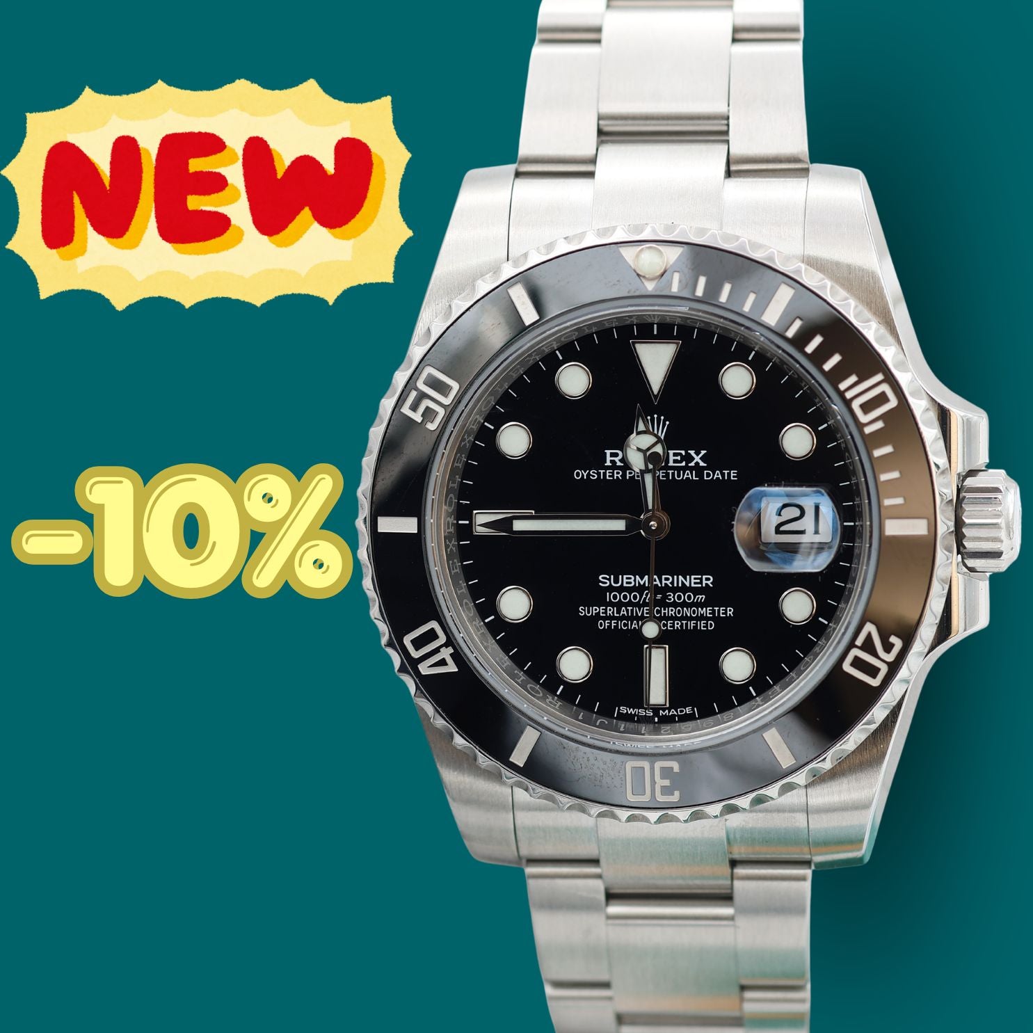 ON SALE: Rolex Submariner Date ref. 116610LN - Oyster Bracelet - Full Set