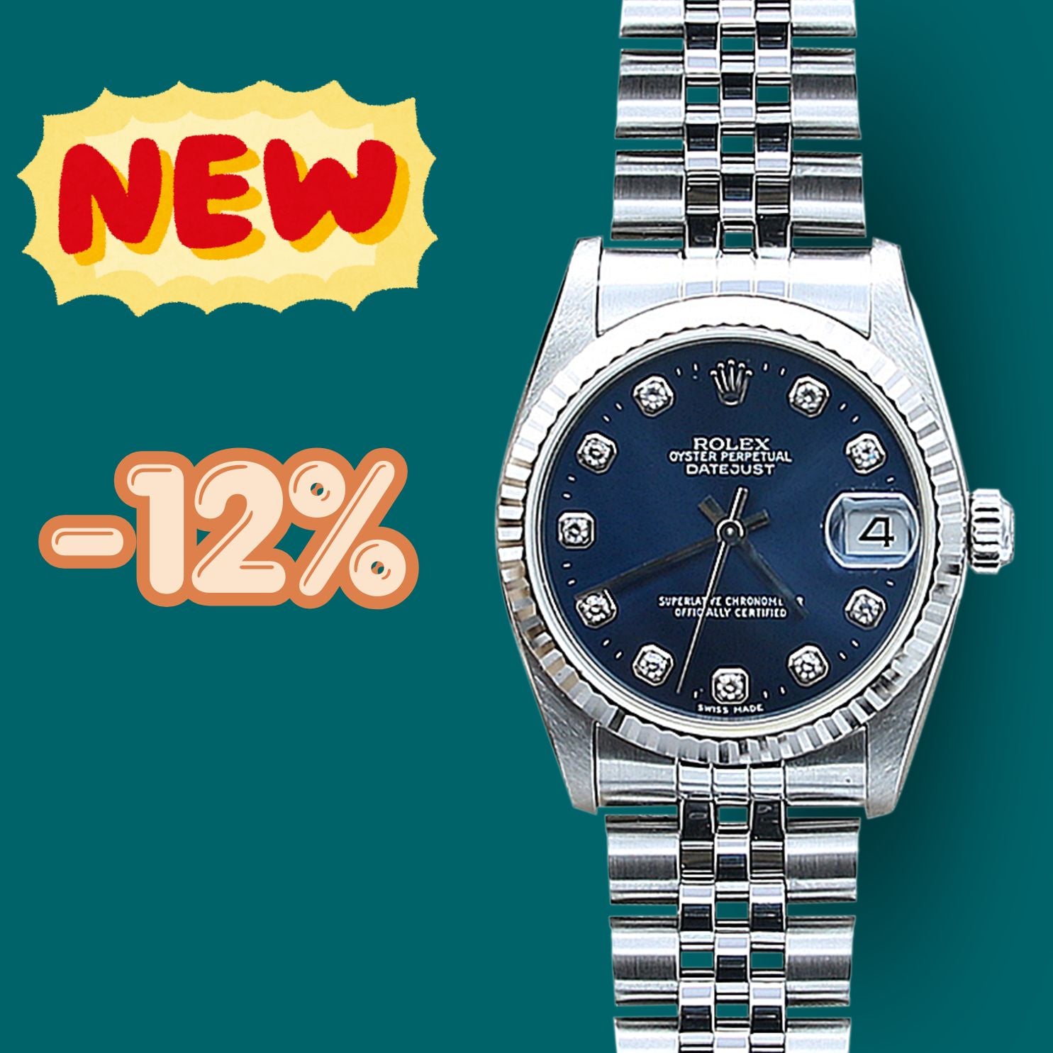 ON SALE: Rolex Datejust Lady ref. 78274 Blue Diamonds Dial - Jubilee Bracelet