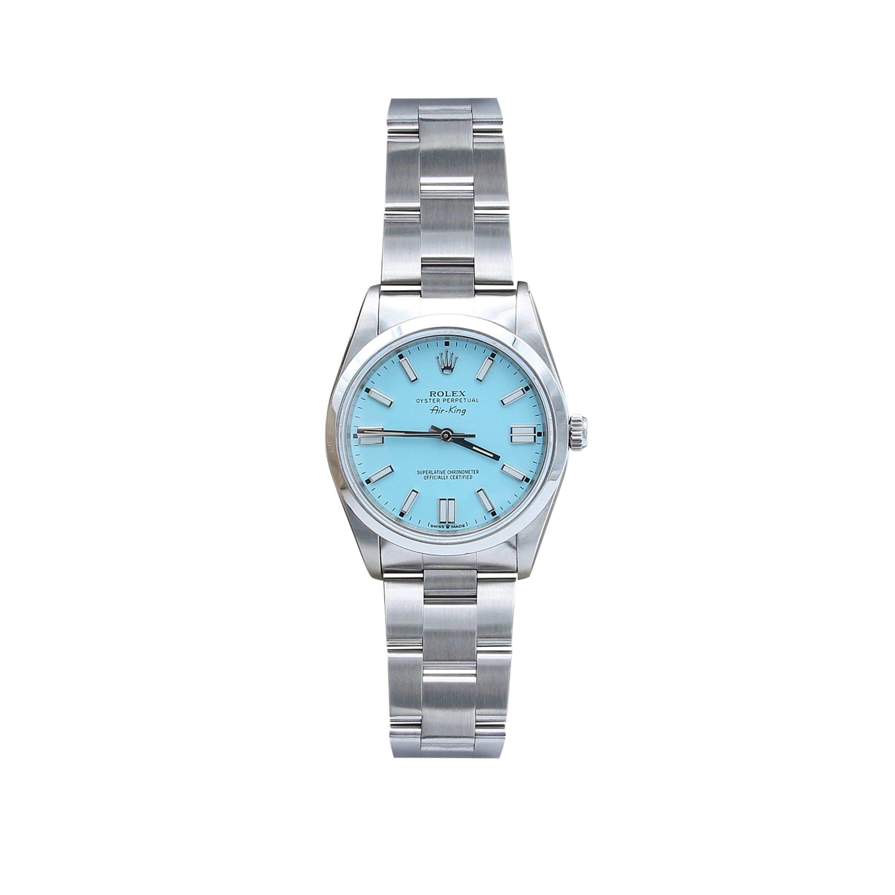 Rolex Air King ref. 14000 Himmelblaues Zifferblatt