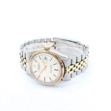 Carica l&#39;immagine nel visualizzatore di Gallery, Rolex Datejust ref. 1601 - Silver Dial - Steel/Gold - American Ovolini Bracelet
