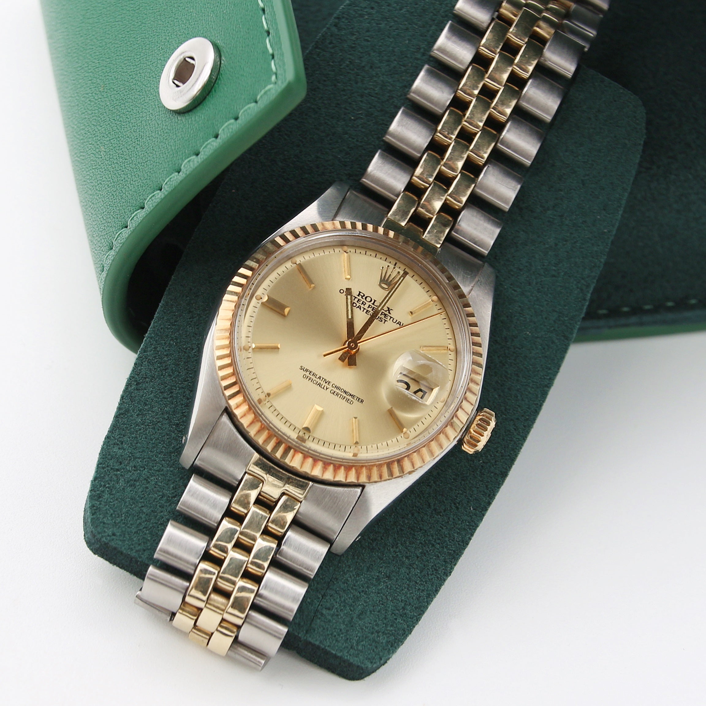 Rolex Datejust ref. 1601 - Champagne Dial - Steel/Gold - American Ovolini Bracelet