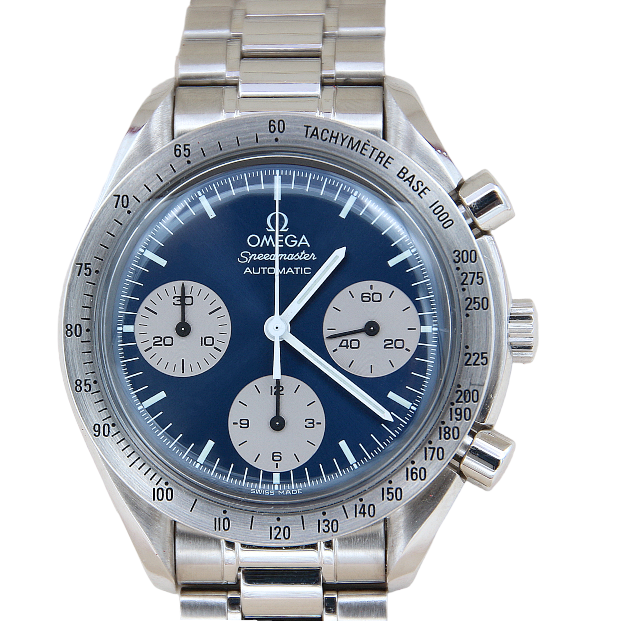 Omega speedmaster sales reduced blue dial