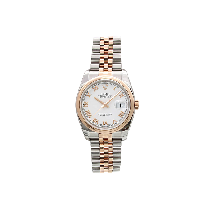 Rolex Datejust ref. 116201 White Roman Dial Jubilee bracelet - Full Set
