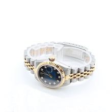Bild in Galerie-Viewer laden, Rolex Datejust Lady Ref. 69173 Stahl/Gold - Jubiläumsarmband - Blue Degrade Diamonds Zifferblatt
