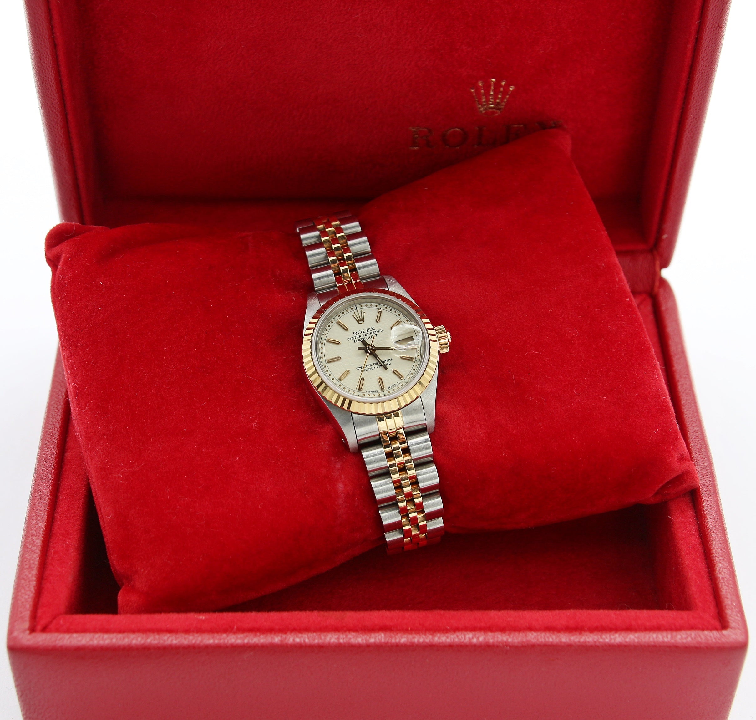 Rolex Datejust Lady ref. 69173 Steel/Gold - Millennnary Cream Dial (No Numbers) - Jubilee Bracelet