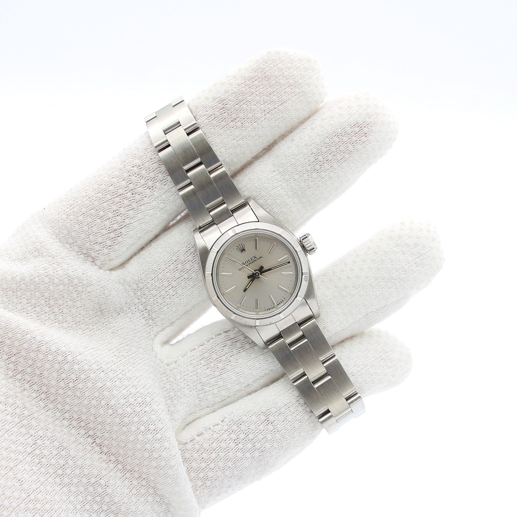 Rolex Oyster Perpetual Date Lady 26mm ref. 67230 Silver dial 