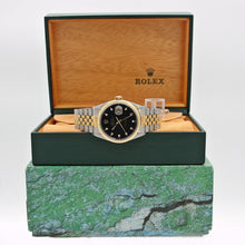 Load image into Gallery viewer, Rolex Datejust 36 ref. 16233 Black Dial Small Diamonds - Full Set
