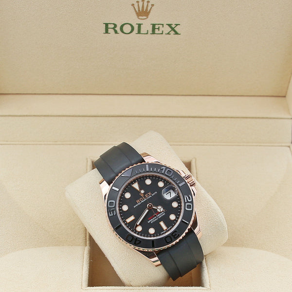 GOK　bazu Rolex Yacht-Master 37 Rose Gold Black Dial Black Ceramic
