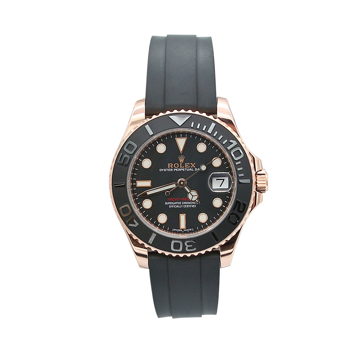 Rolex Yacht Master ref. 268655 Rose Gold Oysterflex