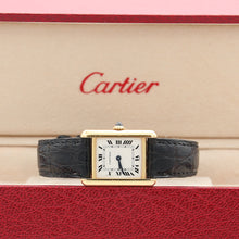 Załaduj obraz do przeglądarki galerii, Cartier Tank Louis ref. 78087 18K Gold Leather strap
