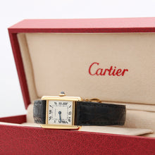 Załaduj obraz do przeglądarki galerii, Cartier Tank Louis ref. 78087 18K Gold Leather strap
