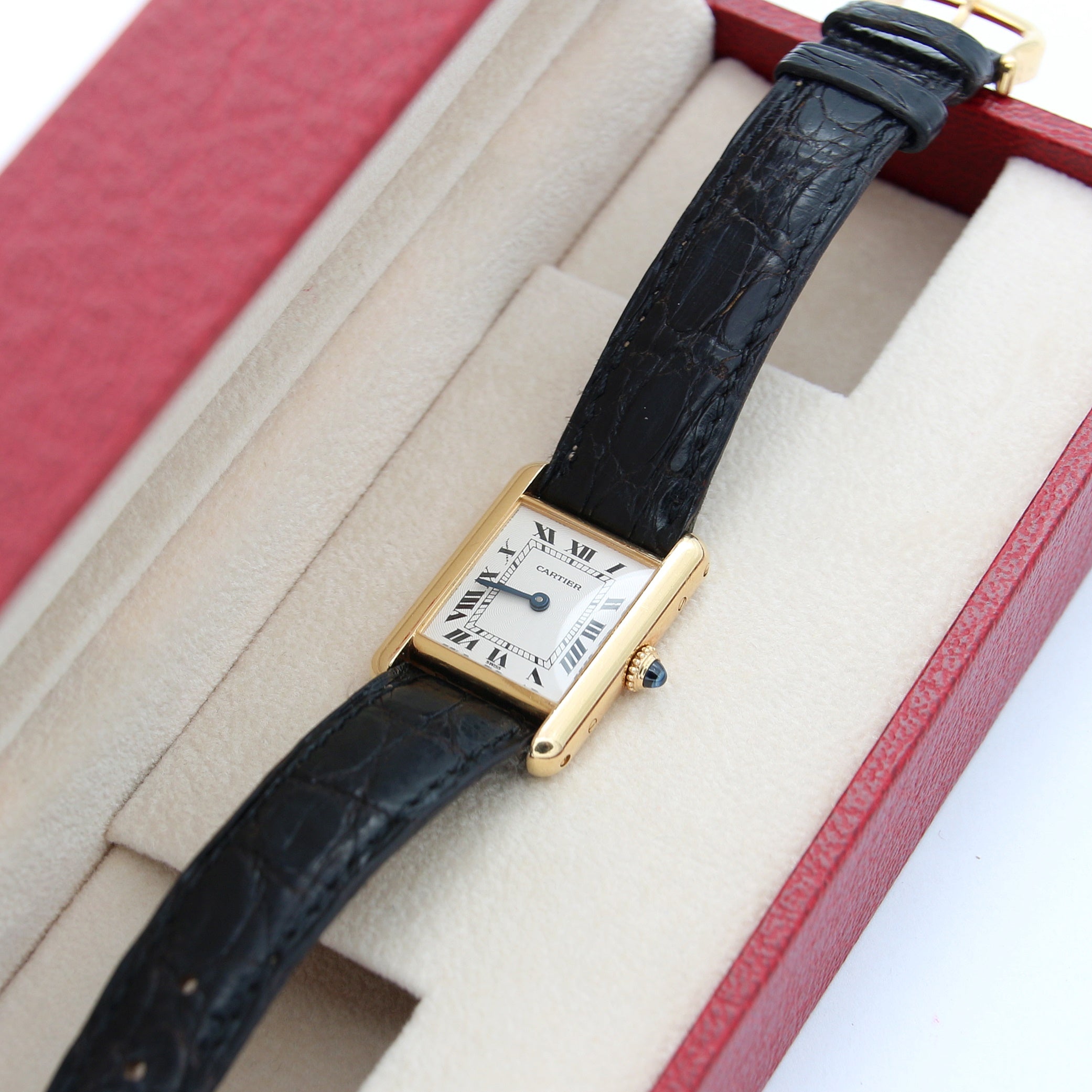 Cartier Tank Louis ref. 78087 18K Gold Leather strap