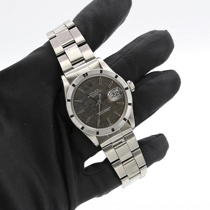 Rolex Oyster Perpetual Date ref. 1501 34mm - Grey Mosaic Dial - Oyster Folded bracelet