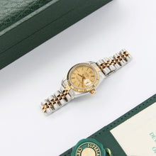 Załaduj obraz do przeglądarki galerii, Rolex Datejust Lady ref. 69173 Steel/Gold- Jubilee Bracelet - Champagne Linen Dial
