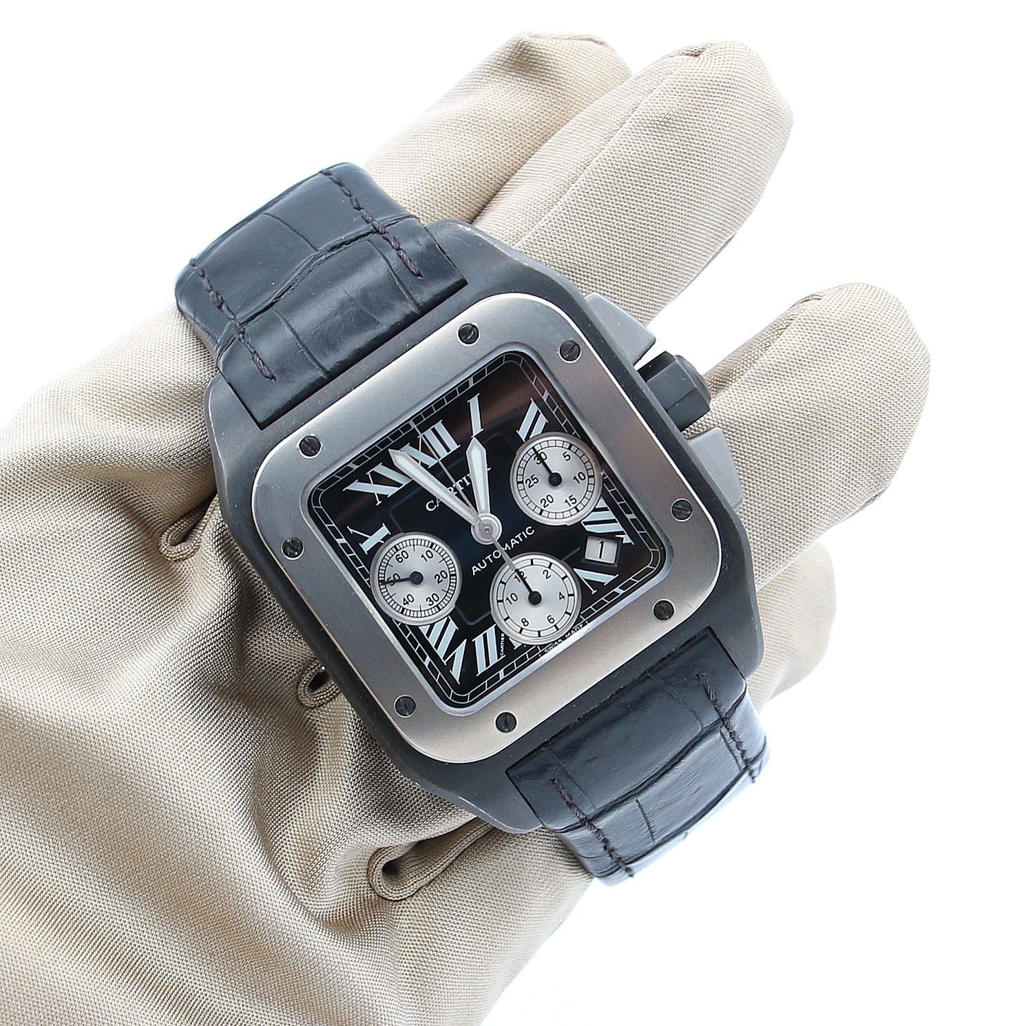Buy Online Cartier Santos 100XL Chronograph 3104 Titanium and