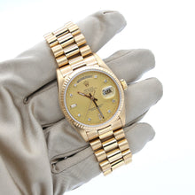 Load image into Gallery viewer, Rolex Day-Date 36 ref. 18038 - Champagne Diamonds dial -  Full Set
