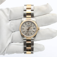Załaduj obraz do przeglądarki galerii, Rolex Datejust 31 Mid-Size ref. 68273 - Silver Dial W/golden Indexes with papers
