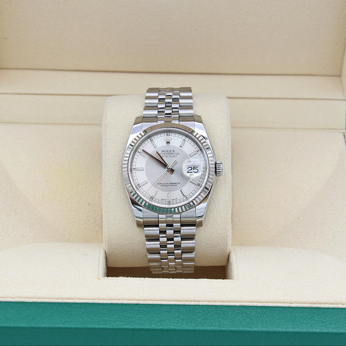 Rolex Datejust ref. 116234 Tuxedo (Silver/Grey) Dial - Jubilee - Full Set