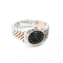 Load image into Gallery viewer, Rolex Datejust 36 ref. 116231 Black Roman Dial - Steel/Rose Gold Jubilee - Full Set
