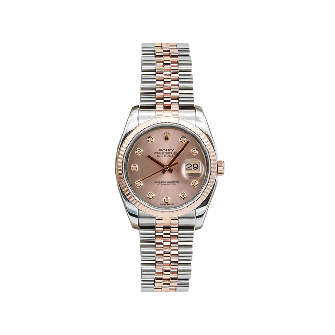 Rolex Datejust 36 ref. 116231 Sundust Diamonds Dial - Steel/Rose Gold Jubilee - Full Set