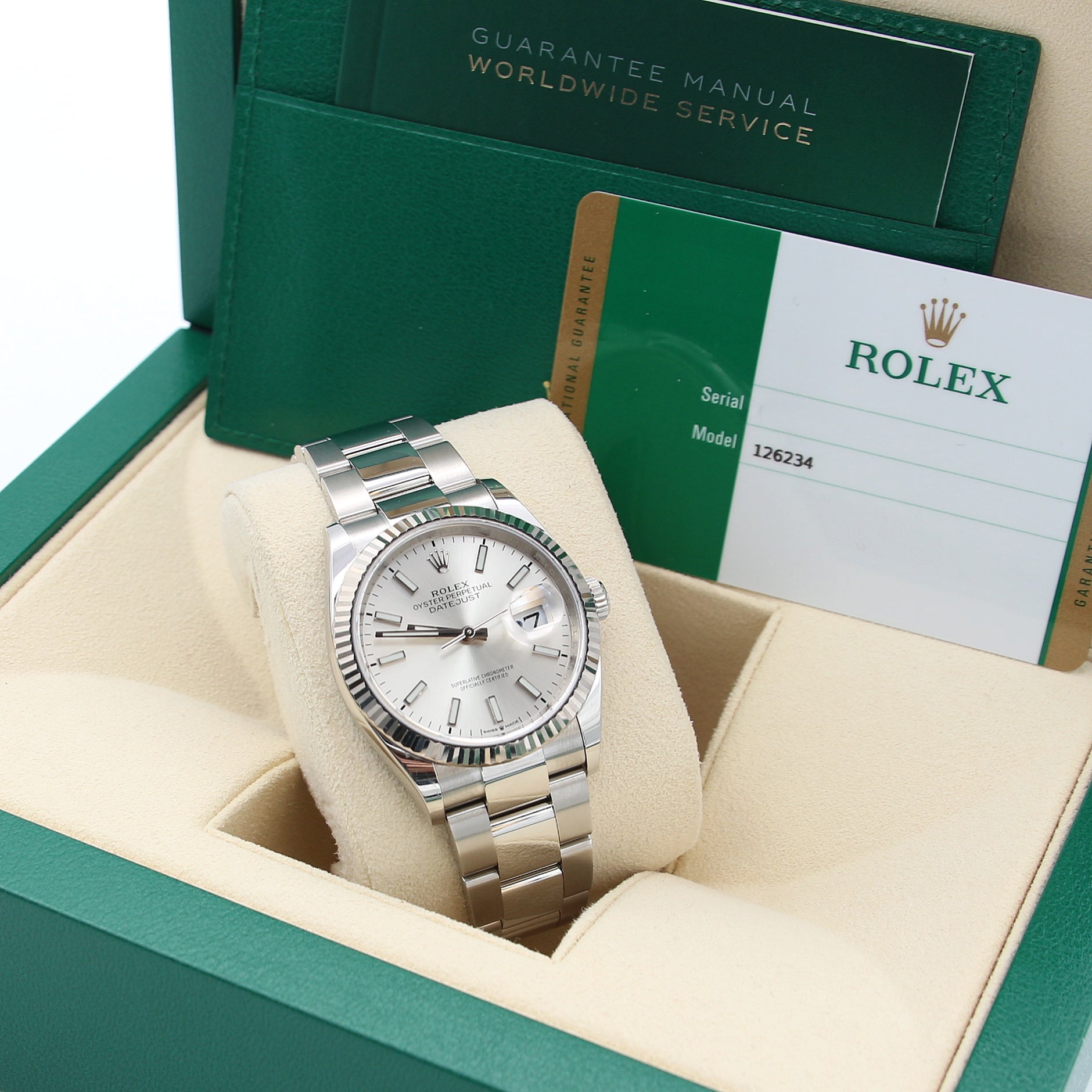 Rolex Datejust ref. 126234 Silver Dial Oyster bracelet - Full Set