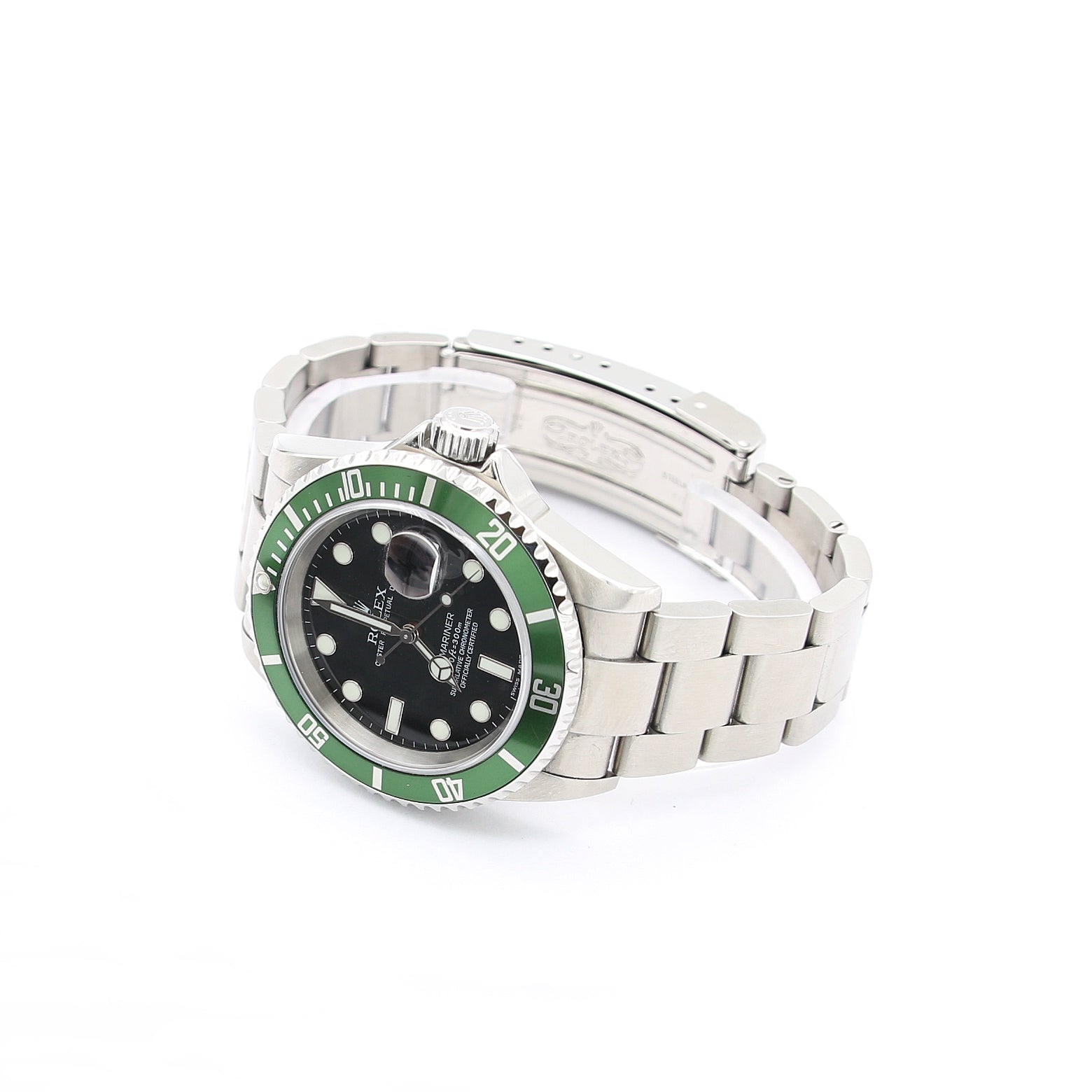 Rolex Stainless Steel 40mm Oyster Perpetual Submariner Date 50th Anniversary Kermit Watch Black 16610LV