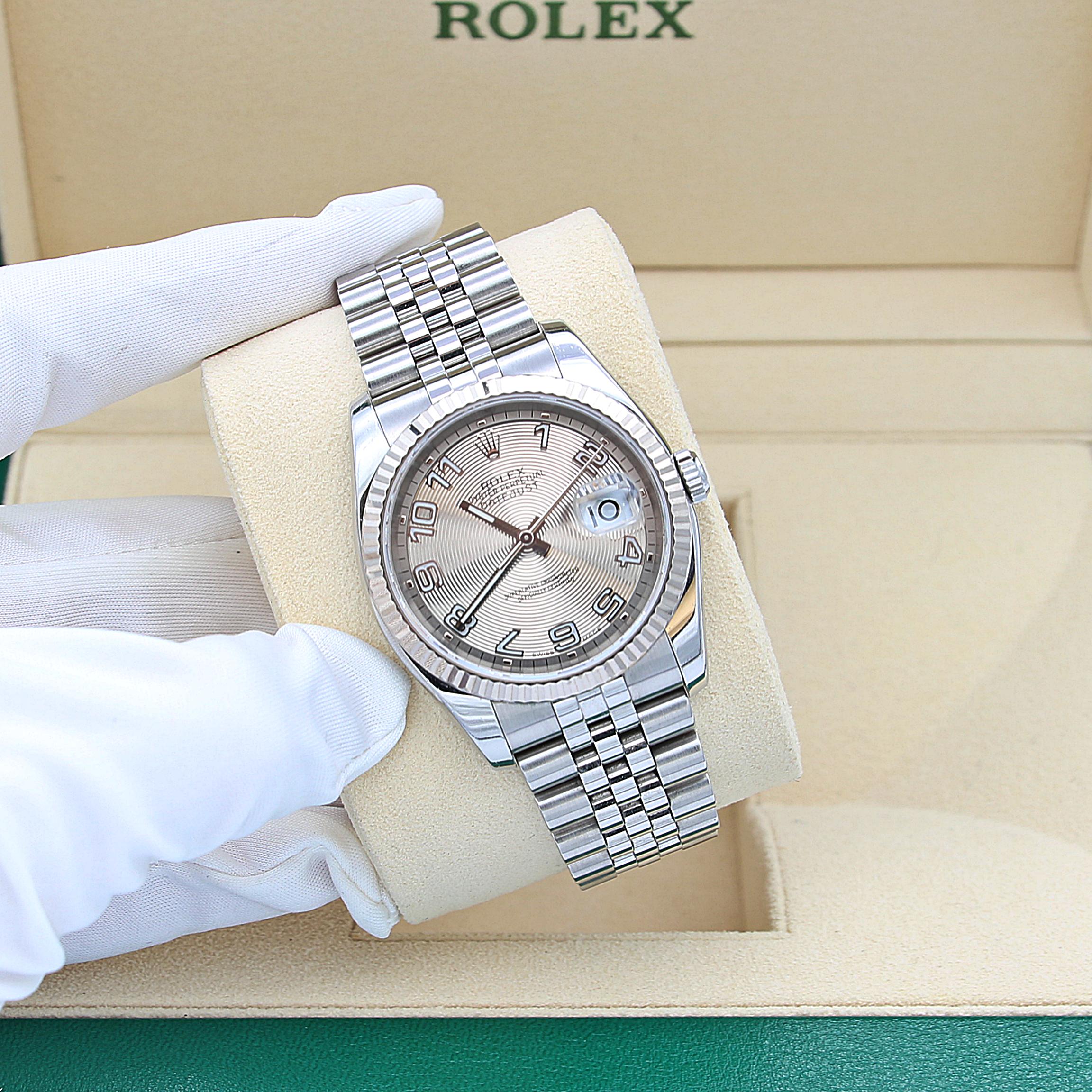 Rolex Datejust ref. 116234 Racing Concentric (Silver) Dial - Jubilee