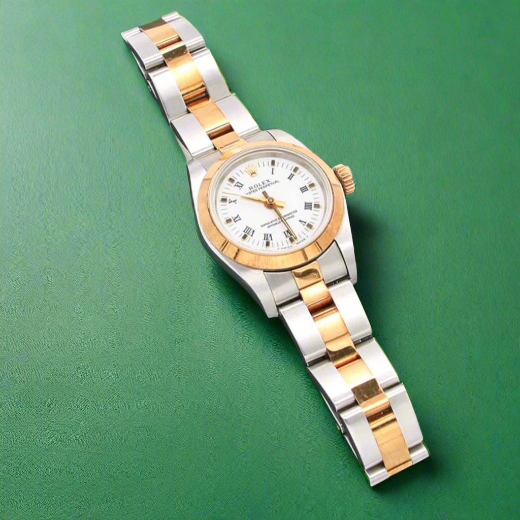 Rolex Oyster Perpetual Lady ref. 67183 Steel/Gold - White Roman Small Dial Oyster bracelet