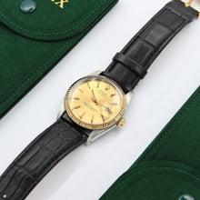 Załaduj obraz do przeglądarki galerii, Rolex Datejust ref. 1601 - Steel/Yellow Gold - Champagne Dial  - Leather strap
