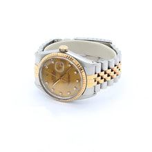 Load image into Gallery viewer, Rolex Datejust ref. 16013 -Steel/Gold - Champagne Small Diamonds dial
