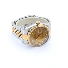 Load image into Gallery viewer, Rolex Datejust ref. 16013 -Steel/Gold - Champagne Small Diamonds dial
