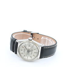 Załaduj obraz do przeglądarki galerii, Rolex Datejust ref. 1601 - Silver Dial - Black Leather Strap - Full Set
