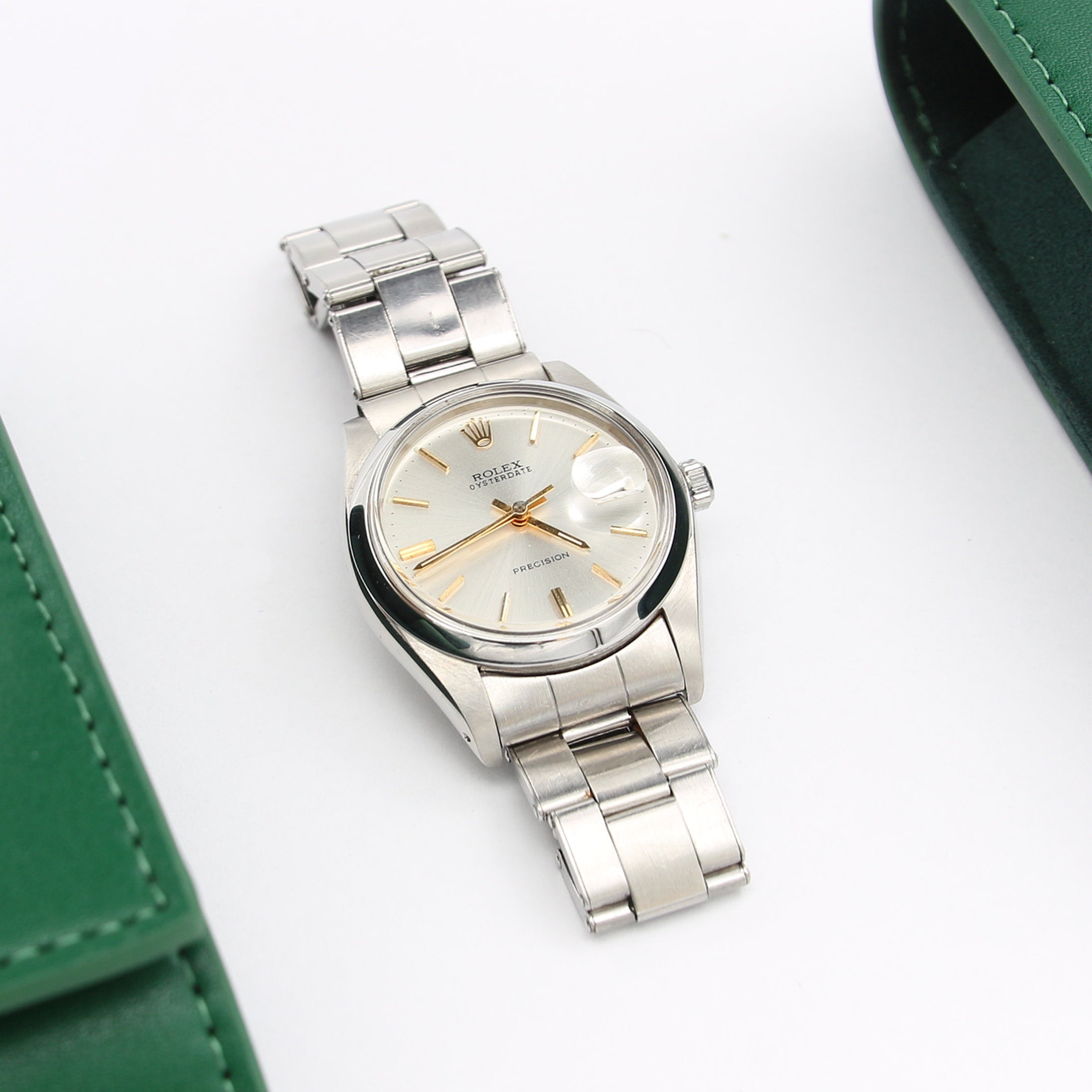Rolex Precision ref. 6694 - Silver Dial with Golden Indexes - Oyster Rivet Bracelet