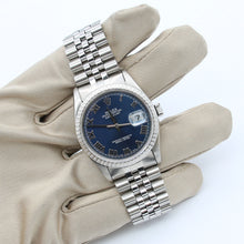 Load image into Gallery viewer, Rolex Datejust ref. 16220 Blue Roman Dial Jubilee Bracelet - Full Set
