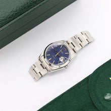 Load image into Gallery viewer, Rolex Precision Date ref. 6694 Blue Dial (Golden Indexes) - Oyster bracelet
