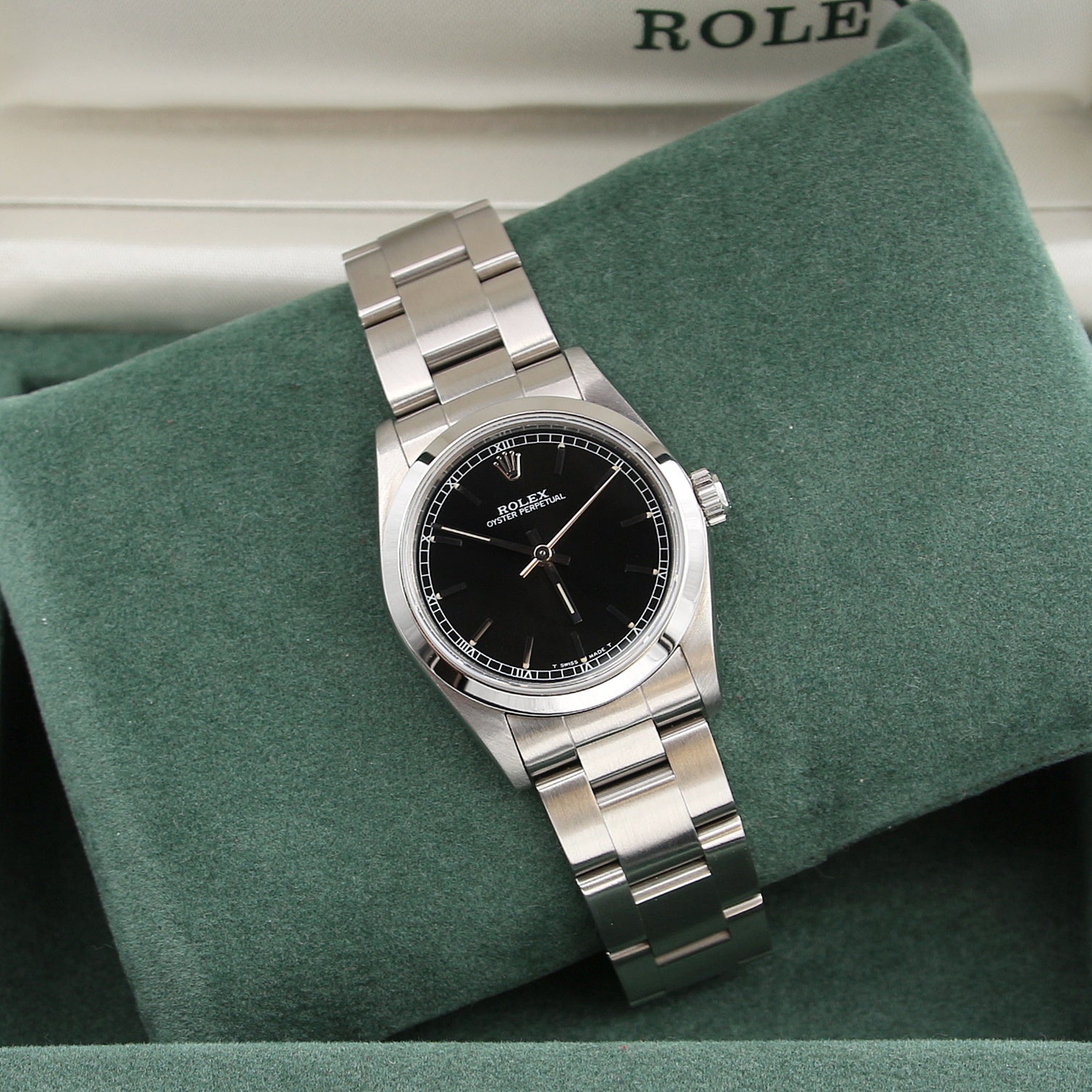 Rolex Auster Perpetual Ref. 67480 - Schwarzes 3-6-9 -Zifferblatt - Vollständiger Satz