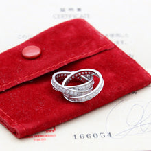 Bild in Galerie-Viewer laden, Cartier drei Armreifen Diamantringe - 750 Wg 10,1g - Größe 54
