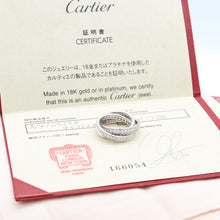 Bild in Galerie-Viewer laden, Cartier drei Armreifen Diamantringe - 750 Wg 10,1g - Größe 54
