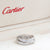 Cartier Three Armreifen-Diamantringe – 750WG 10,1 g – Größe 54