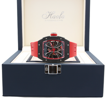 Załaduj obraz do przeglądarki galerii, Haofa ref. 1909 Red - Carbon TPT Skeleton Automatic Watch
