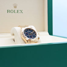 Załaduj obraz do przeglądarki galerii, Rolex Daytona ref. 116528 - 18K Yellow Gold Blue Racing dial - Full Set
