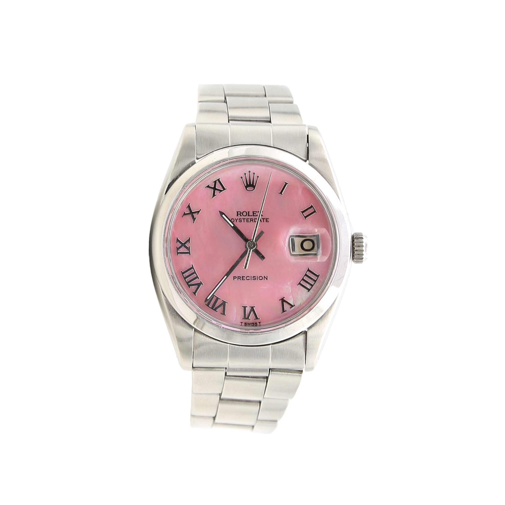 Rolex Precision Date ref 6694  - MOP Pink Dial - Oyster Bracelet