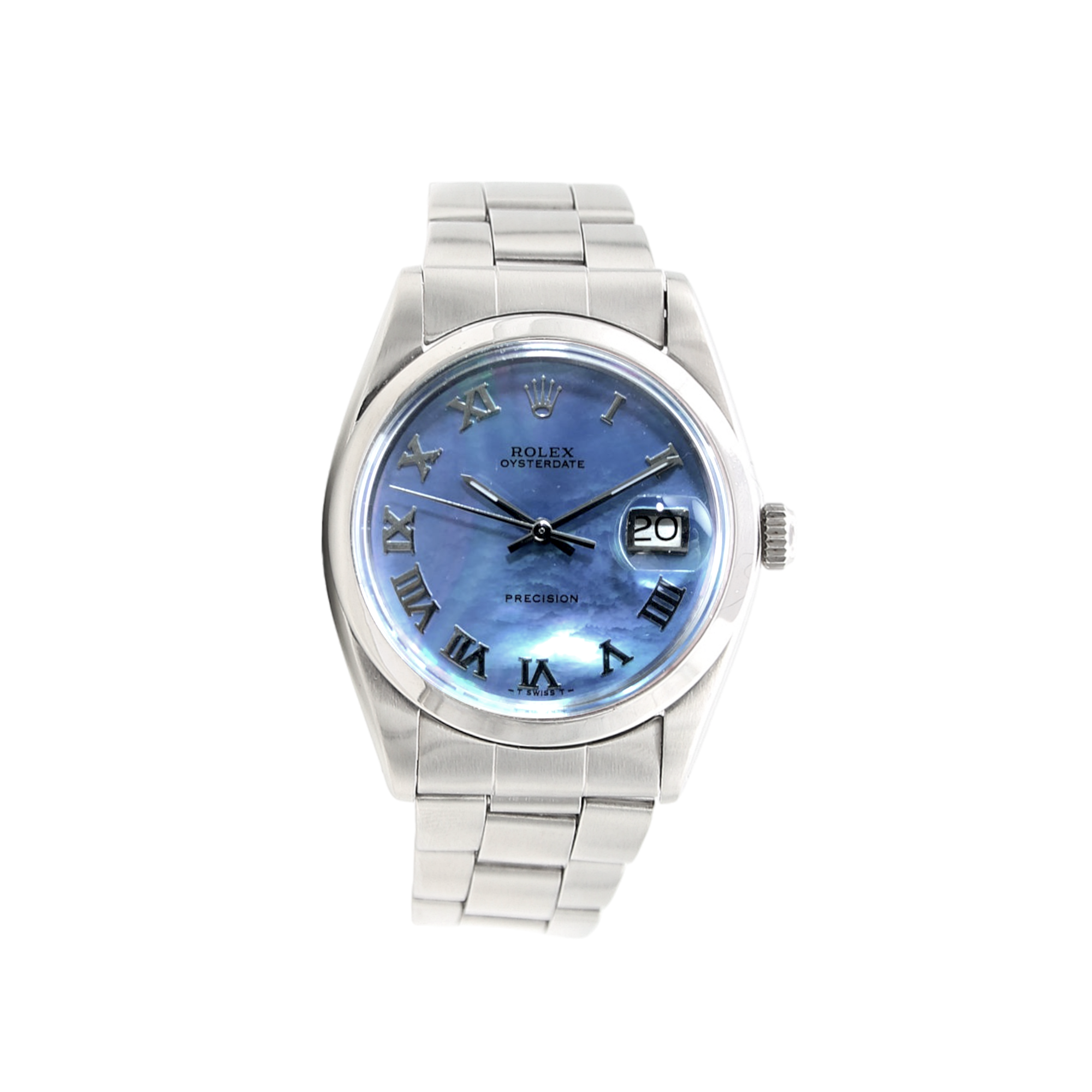 Rolex Precision Date Ref. 6694 – MOP blaues Zifferblatt – Oyster-Armband
