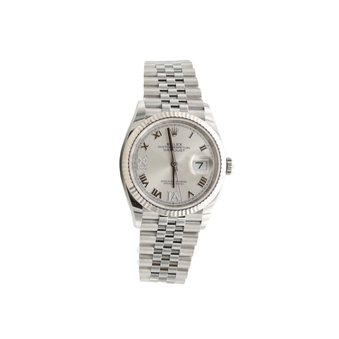 RolexDatejust126234SilverDiamo
