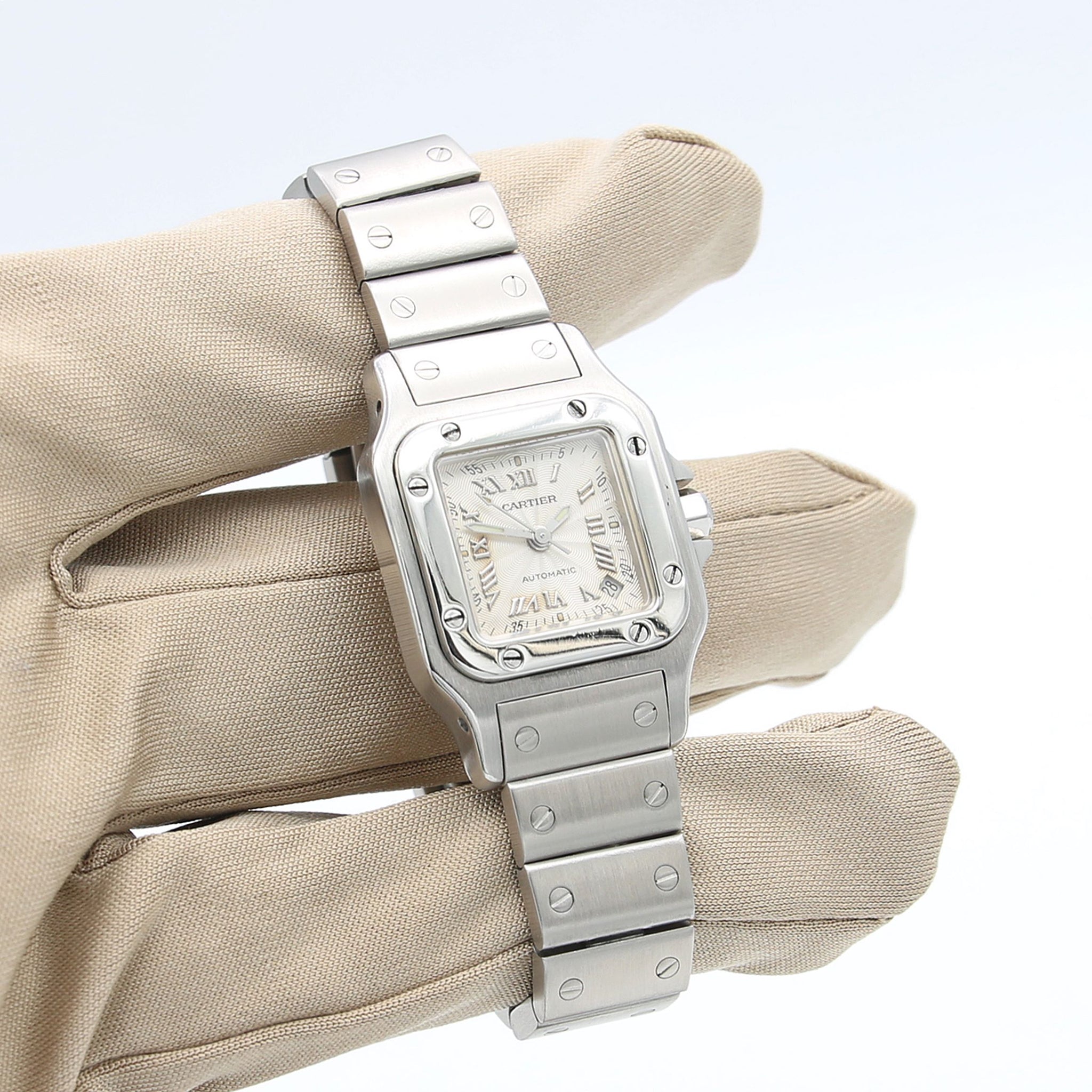 Cartier Santos Galbée Automatic 24mm Stainless Steel Silver Dial 2423 Buy Cartier Santos Galbée 24mm Ref. 2423 - Cartier Watch for  main image 4