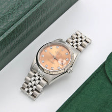 Załaduj obraz do przeglądarki galerii, Rolex Datejust 36 ref. 16234 Salmon Diamonds Dial
