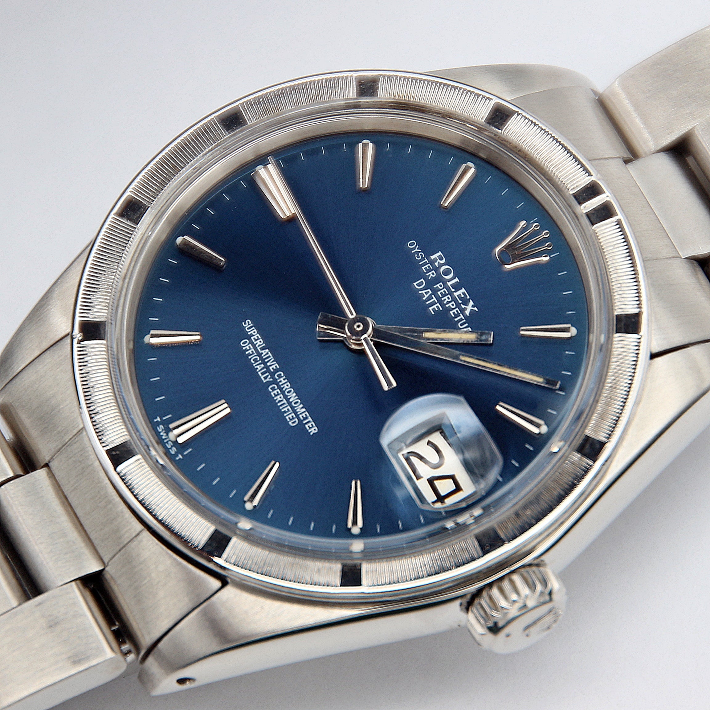 skovl præst hjemme Rolex Oyster Perpetual Date ref. 1501 34mm - Blue Dial (II) - Oyster b –  Debonar Watches Sp. z o.o